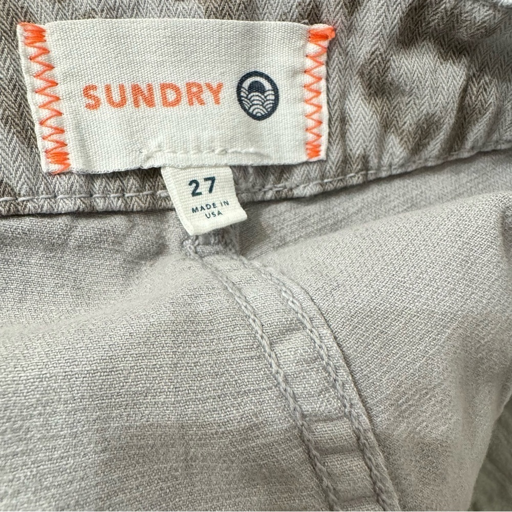 Sundry Cotton Twill Zip Leopard Print Jogger Sz 27 - Picture 14 of 16